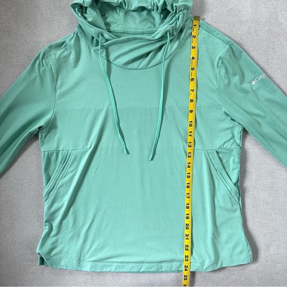 Columbia PFG Hooded Long Sleeve Shirt. Small. Green. - Picture 8 of 11